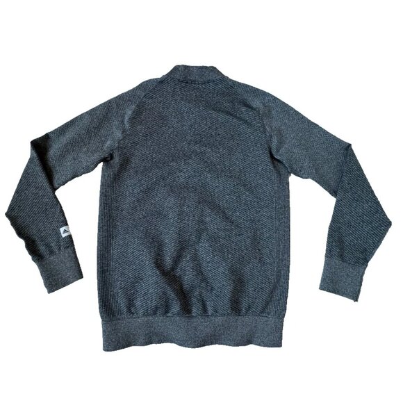 Adidas Reigning Champ Womens M Gray Bomber Jacket Chevron Stripe Primeknit Zip - Picture 4 of 5